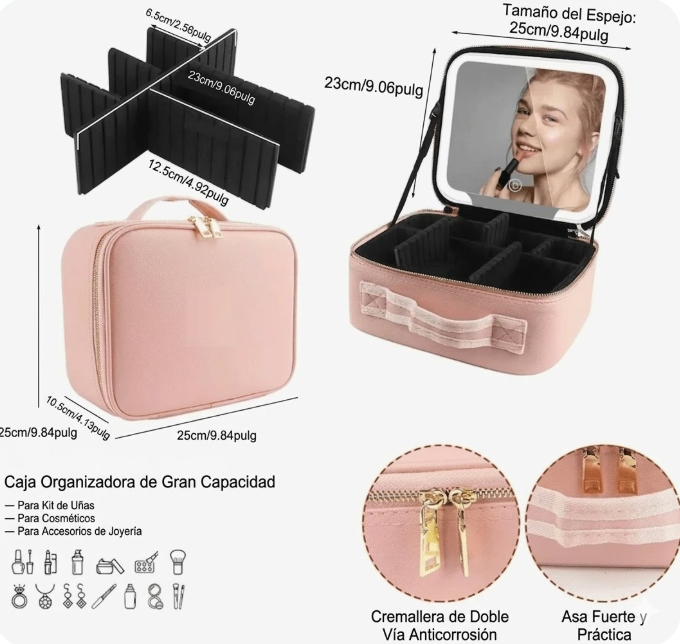 Cosmetiquera con Luz LED