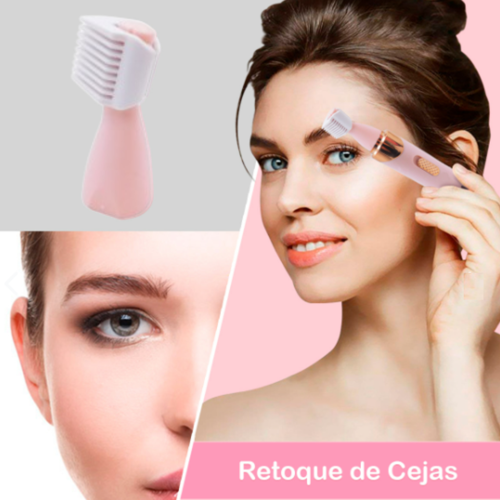 Depiladora 4 en 1 Recargable para Cuerpo y Rostro