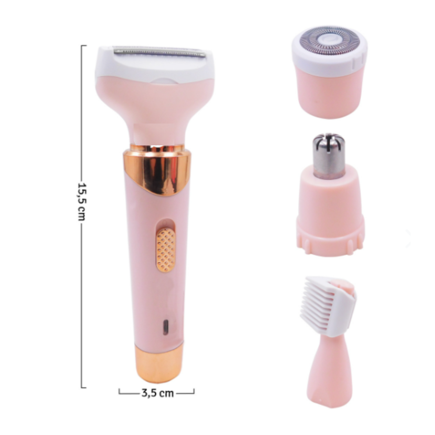 Depiladora 4 en 1 Recargable para Cuerpo y Rostro