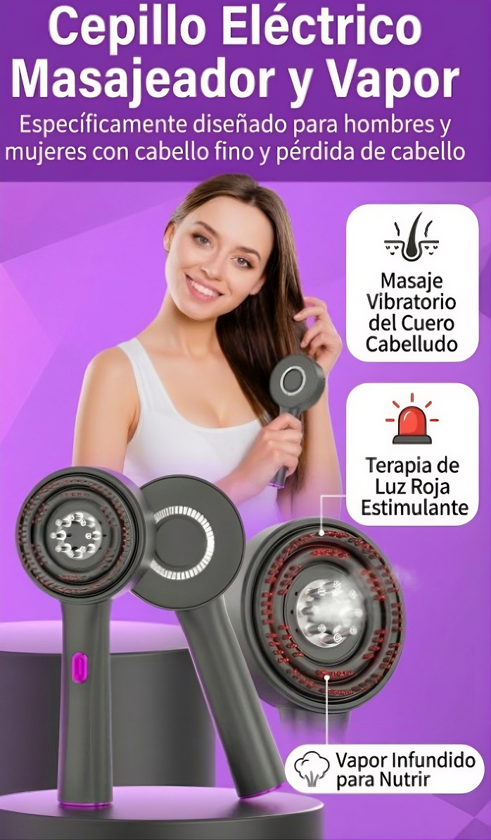 Cepillo Electrico Masajeador Y Vapor